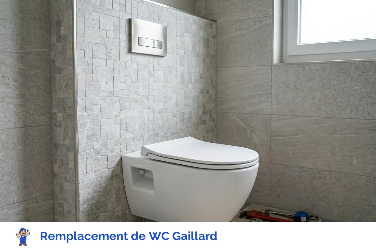Remplacement de WC à Gaillard