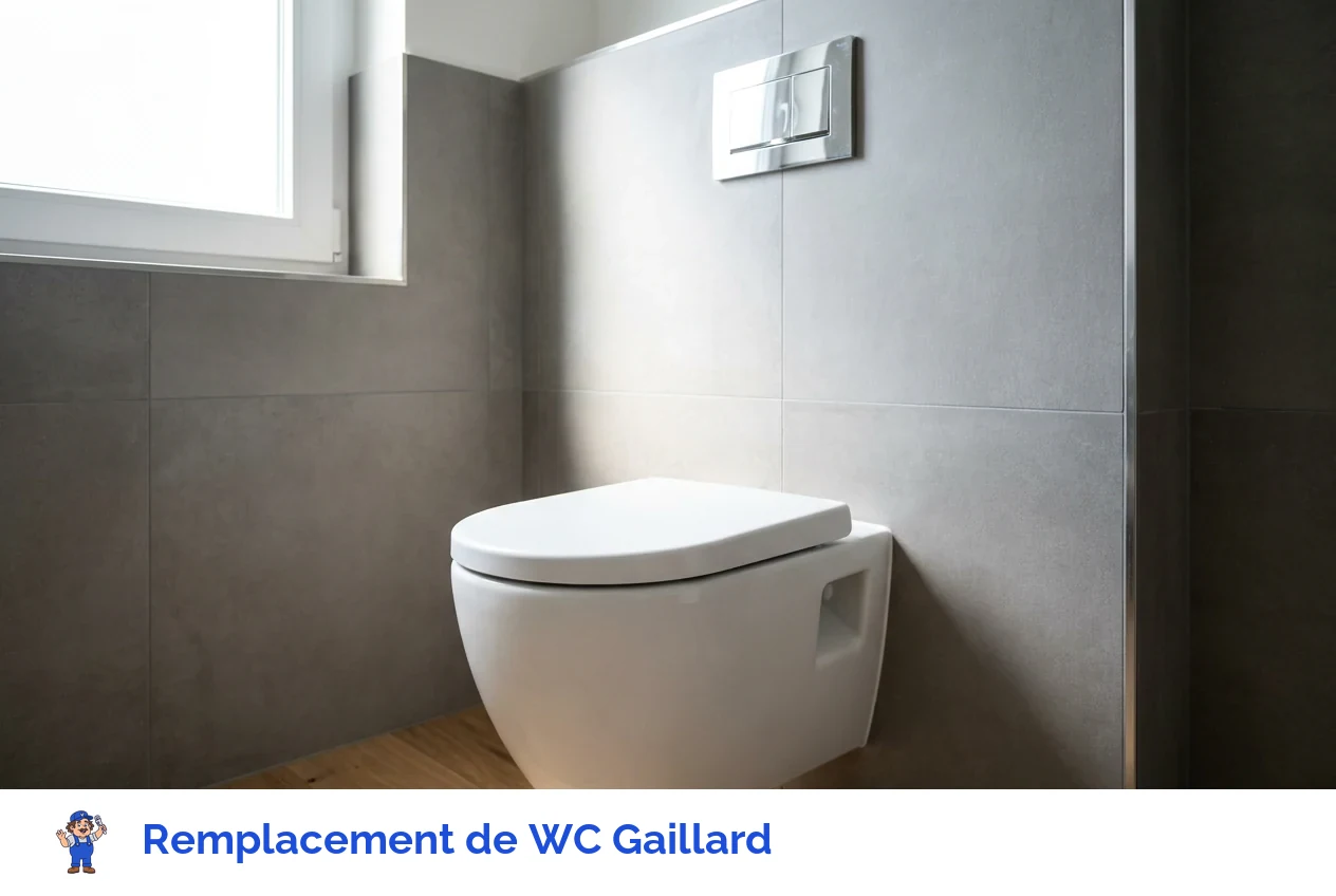 Remplacement de WC à Gaillard