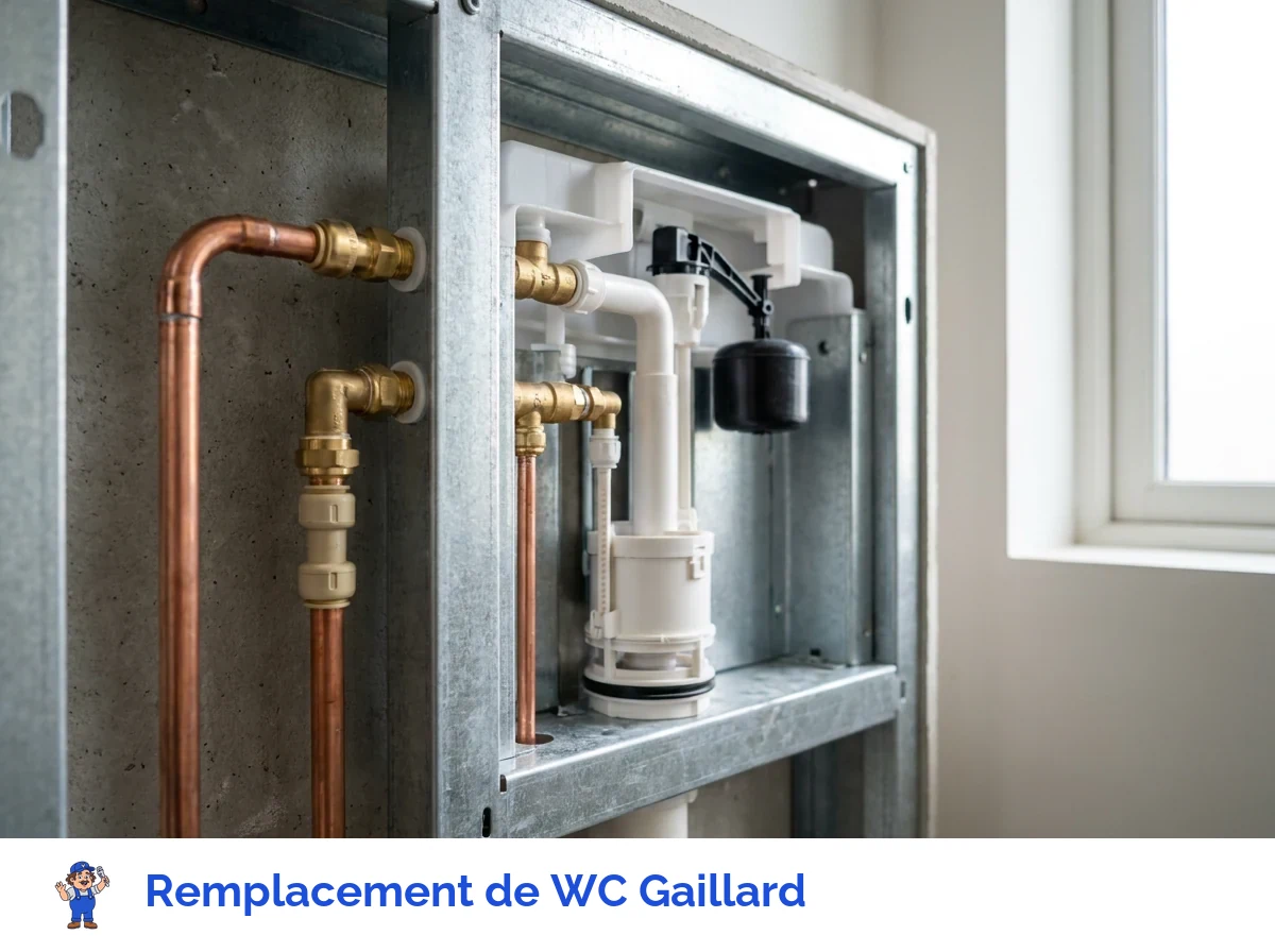 Remplacement de WC à Gaillard