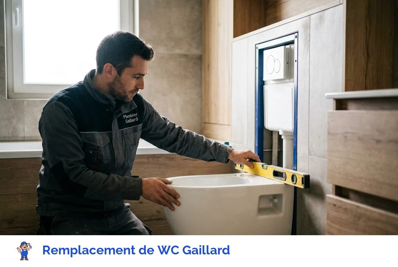 Remplacement de WC à Gaillard